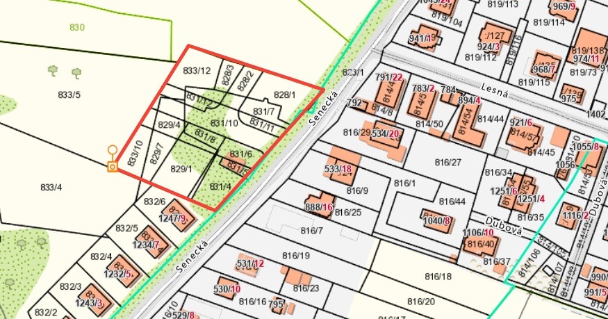 Predaj stavebných pozemkov, SC - Tomášov