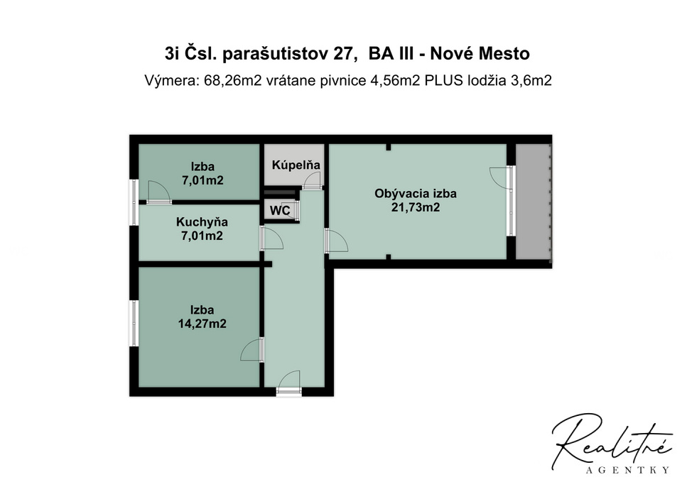 3izb. byt, BA III - Nové Mesto