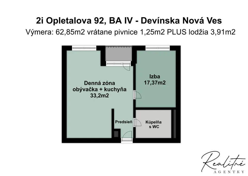 Výmerou štedrý 2i byt so zariadením, BA IV - DNV