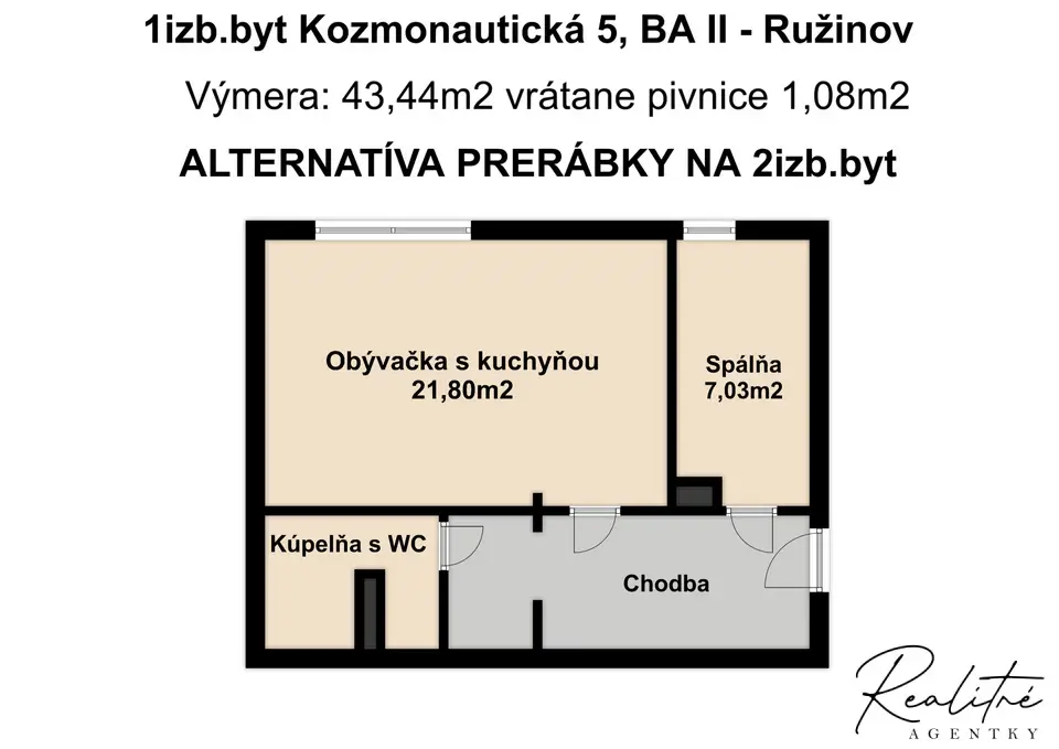 Štartovacie 1i bývanie či investícia s potenciálom 2i bytu, BA II - Ružinov